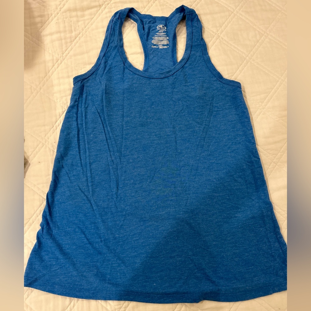 Walmart. Women’s medium, blue athletic tank top.